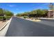 Well-maintained street with manicured landscaping and decorative trees, highlighting a peaceful community setting at 10385 Kern Ridge St, Las Vegas, NV 89178