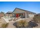 Expansive backyard featuring a sparkling pool, lounge chairs, and a charming covered patio at 1357 Manassas Rdg Rdg, Mesquite, NV 89027