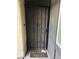 Close-up of the secure front door with decorative ironwork and clear numbering at 1370 Vegas Valley Dr # 47, Las Vegas, NV 89169
