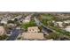 Aerial view of a neighborhood showcasing single-Gathering homes and nearby golf course at 19 Dryden Park Ave, Las Vegas, NV 89148