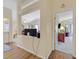 Open-concept entryway featuring hardwood floors, neutral paint, and seamless transition into the living areas at 1991 High Mesa Dr, Henderson, NV 89012