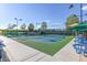 Outdoor pickleball courts with shaded seating areas for players and spectators at 1991 High Mesa Dr, Henderson, NV 89012