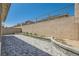 Backyard hardscape with pavers, planter and privacy wall at 2110 Albury Ave, North Las Vegas, NV 89086