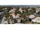 An aerial view of the backyard, neighborhood, and surrounding community at 2544 Sundew Ave, Henderson, NV 89052