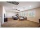 Spacious bonus room with comfortable seating and an exercise machine at 2544 Sundew Ave, Henderson, NV 89052