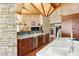 Modern kitchen featuring white countertops, wood cabinets and stainless steel appliances at 3 Anthem Pointe Ct, Henderson, NV 89052