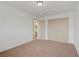 This bedroom features neutral walls, carpeting and closet, plus entry to bath at 304 Orland St # 47, Las Vegas, NV 89107
