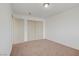 This bedroom features neutral walls, carpeting and ample closet space at 304 Orland St # 47, Las Vegas, NV 89107
