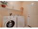 Well-equipped laundry room featuring modern washer and dryer units at 4140 Gliding Gulls Ave, North Las Vegas, NV 89084