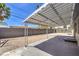View of covered patio with concrete and gravel, perfect for outdoor seating and enjoying the backyard at 417 Wisteria Ave, Las Vegas, NV 89107
