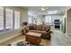 Open living space showcasing a kitchen, natural light, and a blend of style at 435 Piute Valley Ct, Henderson, NV 89012