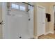 Shower stall with plantation shutters for a bright and private bathroom at 435 Piute Valley Ct, Henderson, NV 89012