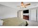 Spacious main bedroom featuring a ceiling fan, neutral walls and carpeted flooring at 722 Chepstow Ave, Las Vegas, NV 89178