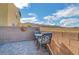 Outdoor patio with furniture and mountain views at 722 Chepstow Ave, Las Vegas, NV 89178