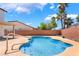 Inviting pool area with clear blue water, perfect for relaxation and recreation at 7857 Midnight Ride St, Las Vegas, NV 89131