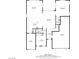 Detailed first-floor plan, showing kitchen, living room, dining area and garage at 813 Bluebird Hill Ave, North Las Vegas, NV 89084