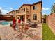 Outdoor space featuring a pool, patio, outdoor dining, and lounging furniture at 8267 Campbell Springs Ave, Las Vegas, NV 89178