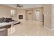 Spacious living room with fireplace and tile flooring at 8267 Campbell Springs Ave, Las Vegas, NV 89178