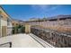 Relaxing balcony with beautiful views of the hills and stone retaining wall at 917 Pomander Point Pl, Henderson, NV 89012