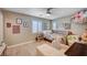 Charming bedroom with hardwood floors and a cozy setup, ideal for comfort and play at 917 Pomander Point Pl, Henderson, NV 89012