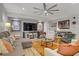 Inviting living room showcasing comfortable seating, modern entertainment center, and open layout at 11249 Revelry Ln, Las Vegas, NV 89138