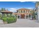 Attractive outdoor space with tile roof, featuring shaded gazebo and lovely bistro dining at 12 Via Ravello, Henderson, NV 89011
