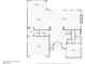 Detailed first-floor plan showcasing the layout of the kitchen, living room, dining room, garage and entry at 12024 Girasole Ave, Las Vegas, NV 89138