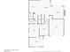 Floor plan featuring the kitchen, living room, office, garages, and courtyard layout at 12125 Edgehurst Ct, Las Vegas, NV 89138