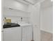 Practical laundry area with washer, dryer, and shelving for storage at 1901 Calle De Espana, Las Vegas, NV 89102