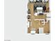 Upstairs floorplan with primary bedroom, bathroom, and a spacious closet at 210 E Longacres Dr, Henderson, NV 89015