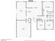 Detailed floor plan showcasing the layout of the home, including the kitchen, bedrooms, and living areas at 3920 Autumn St, Las Vegas, NV 89120