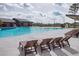 Inviting pool area featuring lounge chairs, a pool house, and a pristine blue pool under a sunny sky at 4510 E Brusca Way, Pahrump, NV 89061