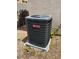 Exterior shot featuring Goodman brand central air conditioner unit on a concrete slab at 4931 Crystal Breeze Ln, North Las Vegas, NV 89031