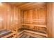 Wood sauna with multiple benches for relaxation at 59 E Agate Ave # 406, Las Vegas, NV 89123