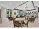 Bright dining area featuring large windows and sleek lighting, creating an inviting space for gatherings at 712 Webber Park St, Henderson, NV 89011