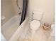 Clean bathroom featuring a tub with shower and a toilet at 7313 Bosky Springs St, Las Vegas, NV 89131