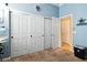 Spacious bedroom closet with sliding doors, offering ample storage space at 7404 Dry Corral Ln, Las Vegas, NV 89113