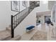 Welcoming foyer showcasing a staircase, contemporary decor, and neutral color palette for a bright entrance at 754 Spirit Lake St, Las Vegas, NV 89138
