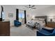 Serene bedroom with large windows, stylish furnishings, and contemporary decor at 754 Spirit Lake St, Las Vegas, NV 89138