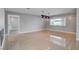 Living room area with recessed lights, window and tile floors at 7575 Coley Ave, Las Vegas, NV 89117