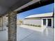 Relaxing view from the patio highlighting tile roof and minimalist landscaping, creating a serene outdoor space at 7575 Coley Ave, Las Vegas, NV 89117