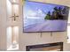 Modern fireplace and TV display with accent shelving in a stylish living room at 901 Sir Winston St, Henderson, NV 89052