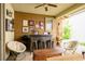 Stylish patio featuring comfortable seating, artistic decor, and an inviting outdoor atmosphere at 1000 E Sunset Rd, Henderson, NV 89011