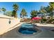 Inviting backyard pool and spa area for relaxation and recreation at 1048 Painted Daisy Ave, Henderson, NV 89074