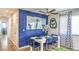 Modern dining area with stylish furniture and decor next to the living room at 1508 Dorothy Ave # 4, Las Vegas, NV 89119