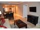 Comfortable living room and dining area with tile flooring at 220 E Flamingo Rd # 104, Las Vegas, NV 89169