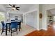 Spacious eat-in kitchen with gray cabinets and an adjacent dining area at 2512 Desert Glen Dr, Las Vegas, NV 89134