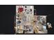 Birds eye view of the floor plan shows multiple bedrooms, bathrooms, living spaces and stair case at 3425 Fledgling Dr, North Las Vegas, NV 89084