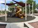 Community playground featuring a slide, climbing wall, and shade canopies for a fun, safe play area at 3425 Fledgling Dr, North Las Vegas, NV 89084