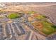 Aerial view of the community baseball fields, a perfect recreational amenity at 7125 Mountain Den Ave, Las Vegas, NV 89179